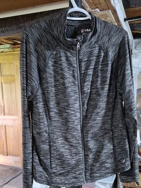 Fila Women's Black Heather Full-Zip Jacket